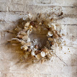Small Dried Flower Wreath - Warm White