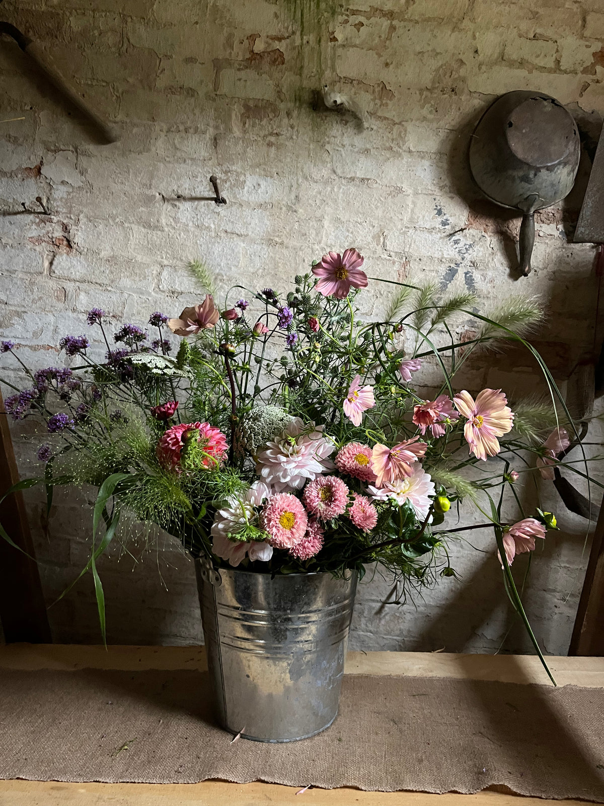 White Goose Florist's Pail