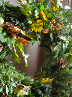 Large Christmas Wreath - Oak and Pine