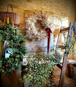 Extra Large Dried Flower Wreath - Silver White